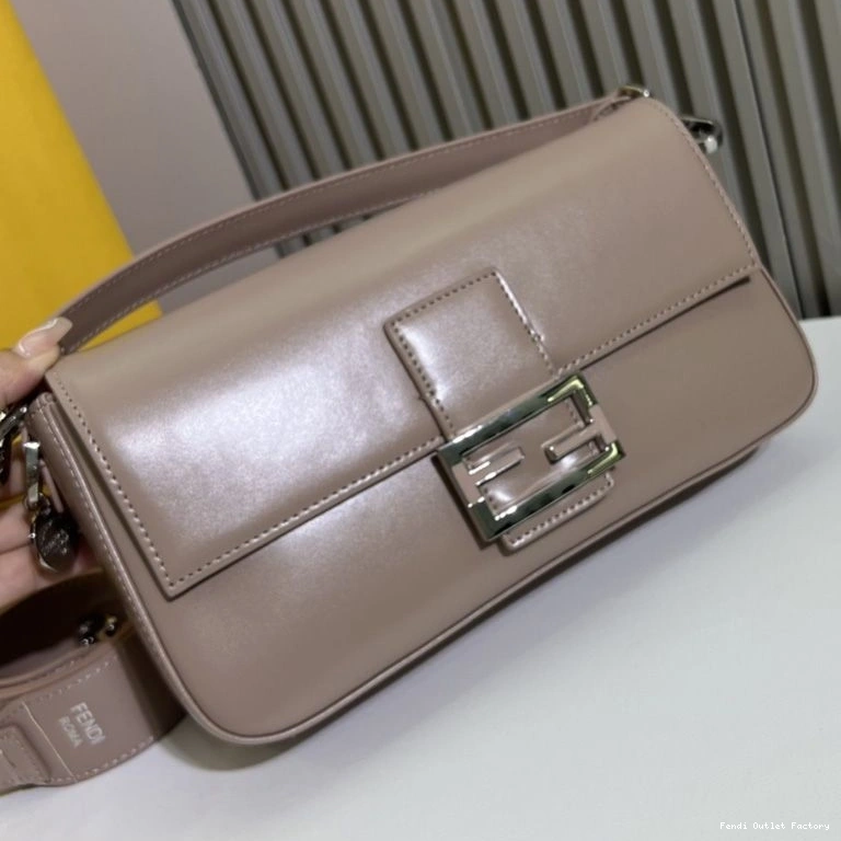 Vintage HOT Medium Bag Leather Tiffany Smooth In Khaki Fendi Baguette 0723